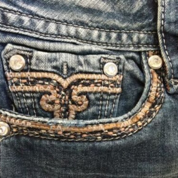 HTF ROCK REVIVAL BETTY EMBELLISHED BOOTCUT JEANS 29 x 30 - Picture 9 of 14